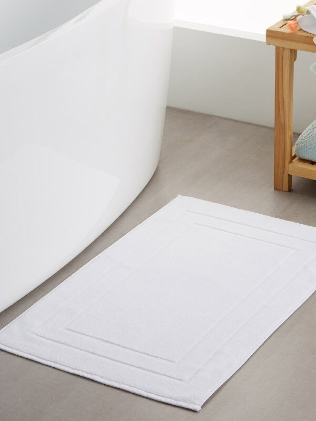 Πατάκι Μπάνιου Ξενοδοχείου Λευκό Βαμβακερό 700gsm 50x75 | Γαρύφαλλο - Λευκά Είδη